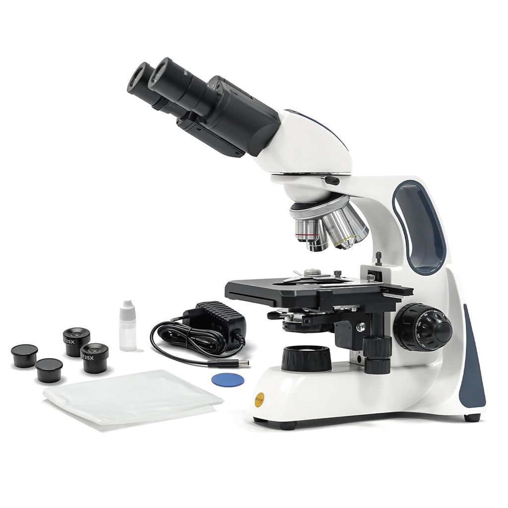 Swift SW400 Compound Binocular Microscope, 40X-2500X Magnification, In ...