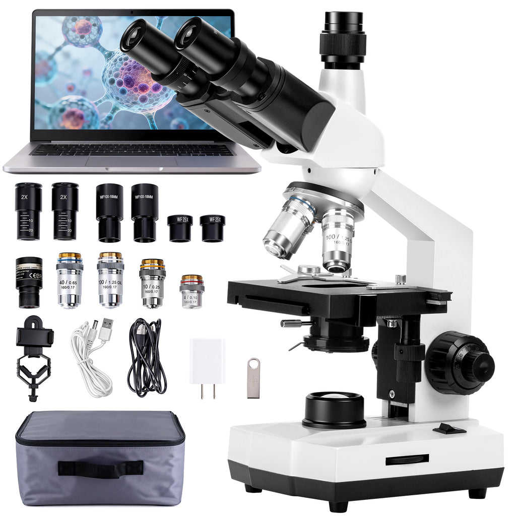 Microscope Model Sw SWIFT SW320T Trinocular Microscope 40X-5000X,Professional Lab Compound ...