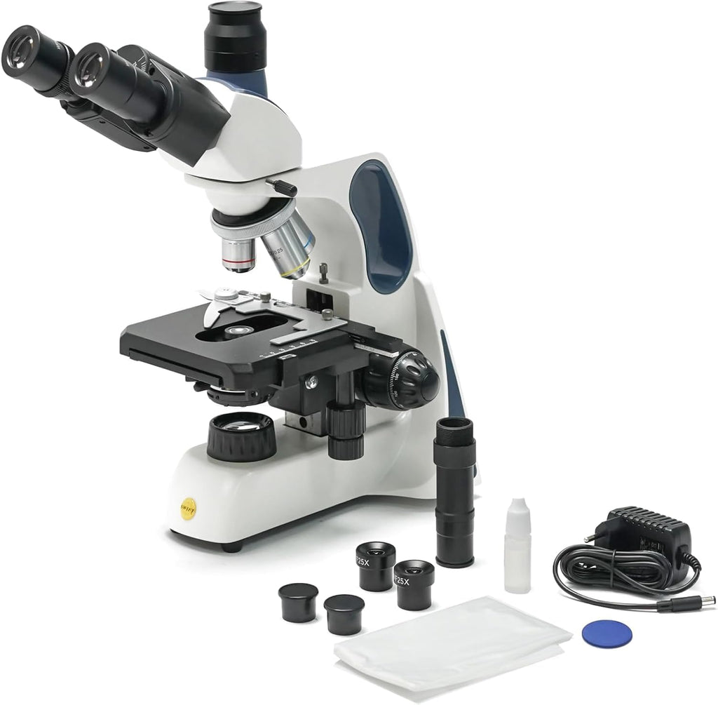 SWIFT SW400 Trinocular Compound Microscope 40X-2500X, Infinity-Correct ...