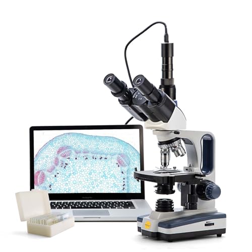 SWIFT 40X-2500X Trinocular Compound Lab Microscope with 3MP Camera and ...