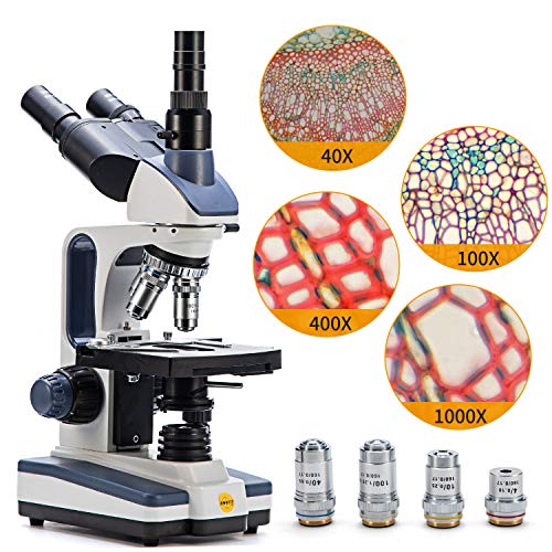 SWIFT Trinocular Compound Microscope SW350T,40X-2500X Magnification,Si ...