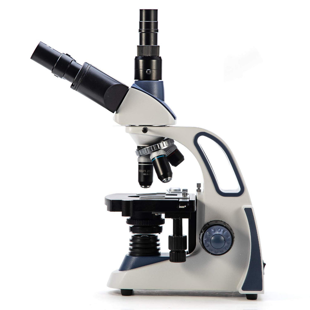 Swift SW380T 40X-2500X Magnification, Siedentopf Head, Research-Grade  Trinocular Microscope Compound Lab with Wide-Field 10X/25X Eyepieces,  Mechanical ...