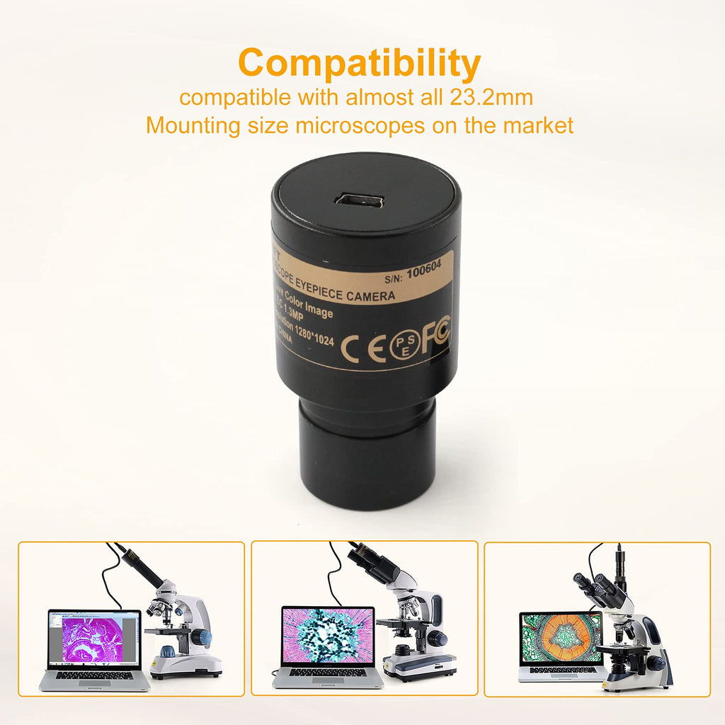 SWIFT Swiftcam SC1003-CK 10 Megapixel Microscope Camera with Reducing Lens, Calibration Kit, Eyetube Adapters and USB 3.0 Cable, Compatible with Windows /Mac/Linux SWIFT Swiftcam SC1003-CK 10 Megapixel Microscope Camera with Reducing Lens, Calibration Kit, Eyetube Adapters and USB 3.0 Cable, Compatible with Windows /Mac/Linux